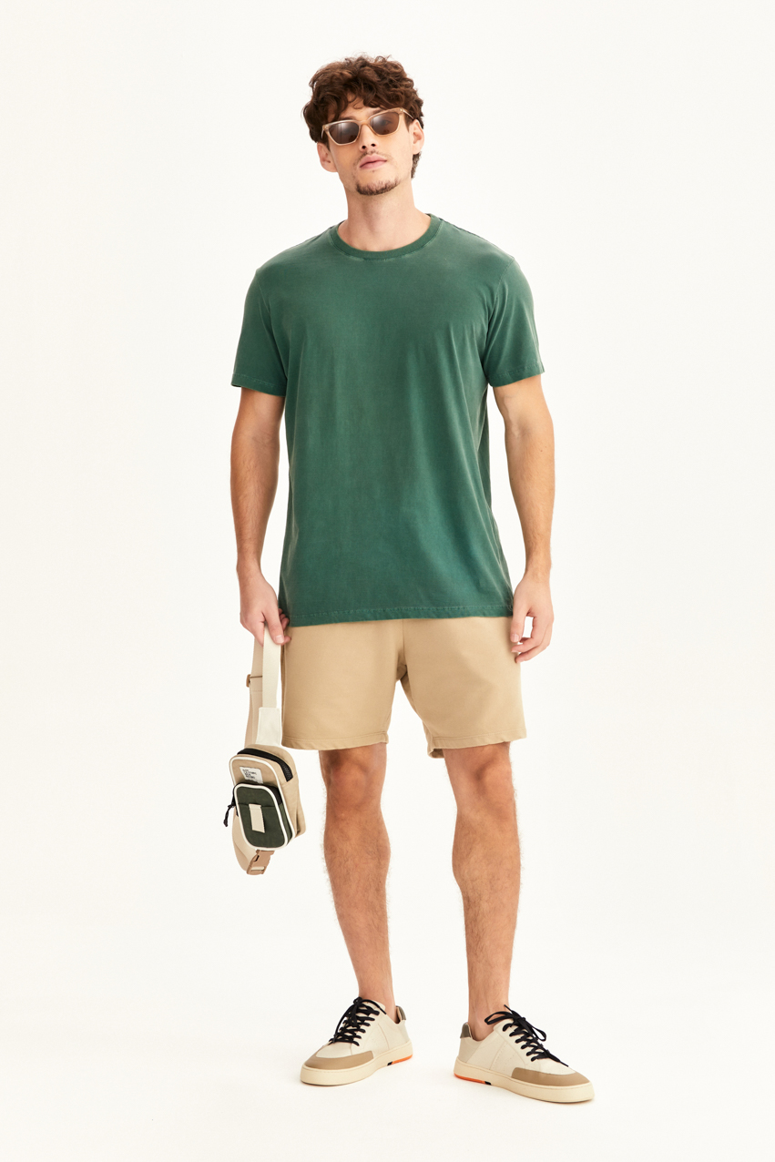 Camiseta Estonada Verde Floresta - Unissex