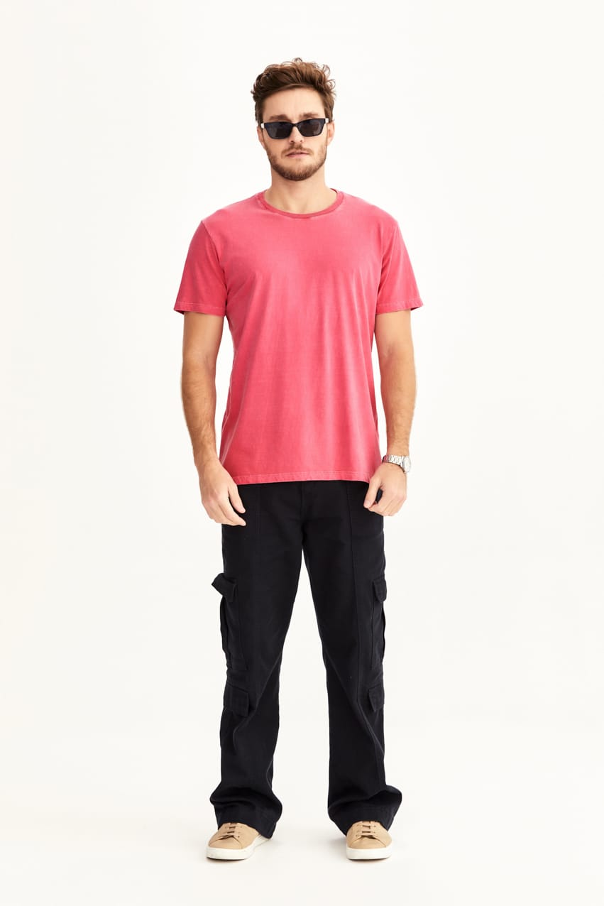 Camiseta Estonada Rosa Verão - Unissex