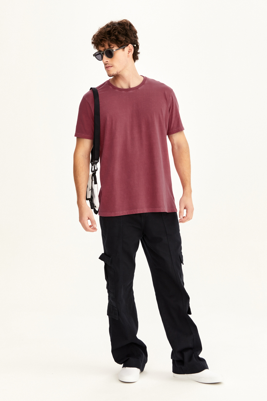 Camiseta Estonada Bordô - Unissex